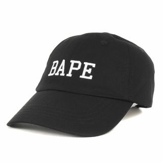 アベイシングエイプ(A BATHING APE)の新品同様 A BATHING APE ア ベイシング エイプ キャップ サイズ:FREE BAPEロゴ 6パネルキャップ ブラック 黒 帽子【メンズ】【中古】(キャップ)