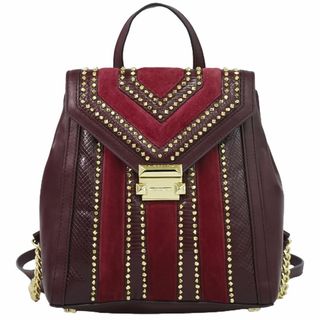 マイケルコース(Michael Kors)の本物 マイケルコース MICHAEL KORS スタッズ リュックサック バックパック レザー ボルドー Studs バッグ 中古(リュック/バックパック)