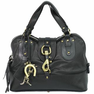 クロエ(Chloe)の本物 クロエ Chloe ケララ ハンドバッグ レザー ブラック 6HS312 Kerala バッグ 中古(ハンドバッグ)