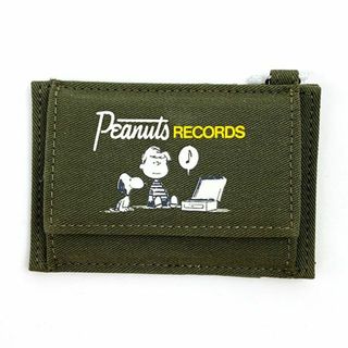 スヌーピー(SNOOPY)のスヌーピー PEANUTS パス＆コインケース　GR　PEANATUS　RECORDS 定期入れ グリーン(名刺入れ/定期入れ)