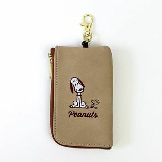 スヌーピー(SNOOPY)のスヌーピー キー＆パスケース スマイル PEANUTS 定期入れ ICカード キーケース BE(名刺入れ/定期入れ)