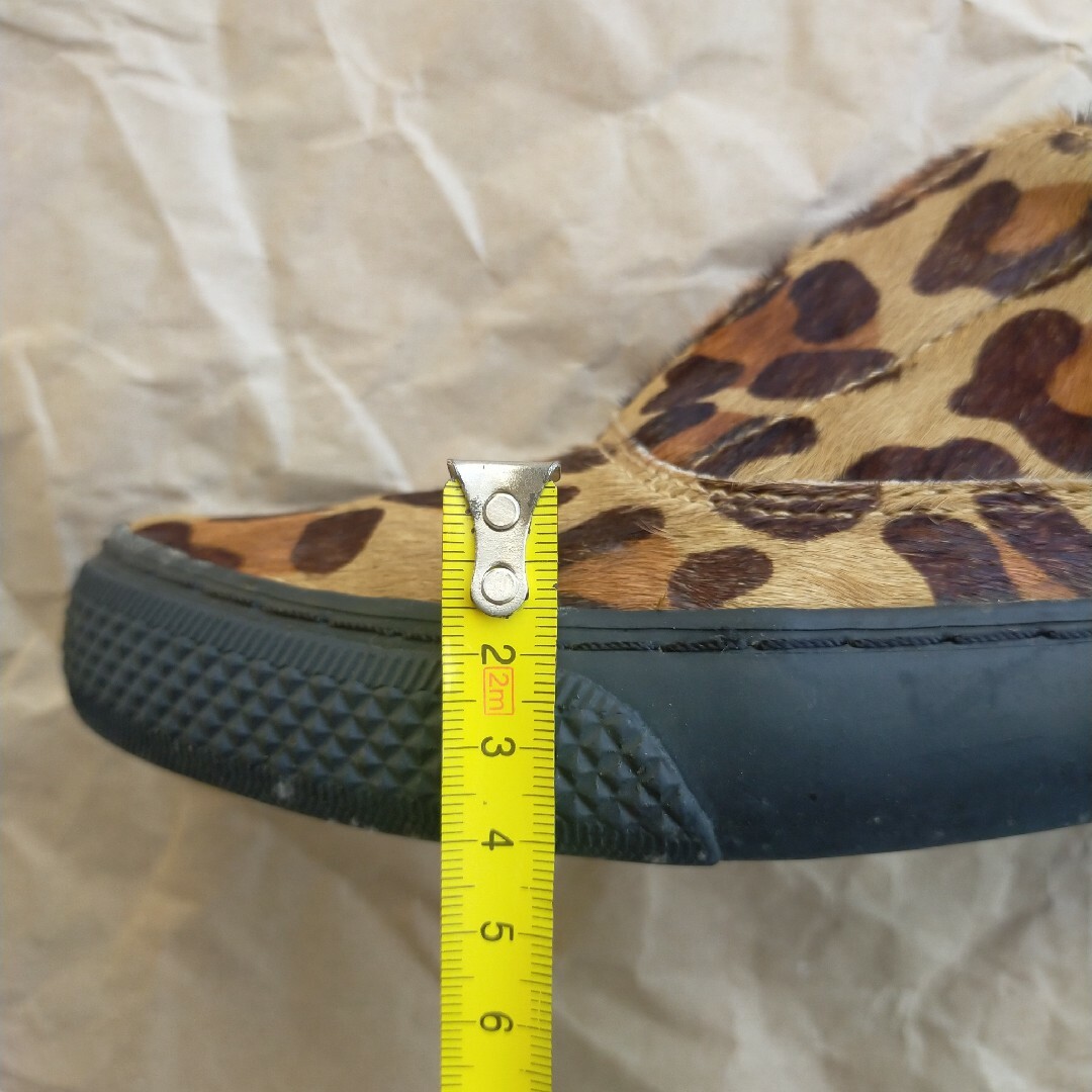 ハラコ　本皮　おしゃれなヒョウ柄靴 24〜24.5cm レディースの靴/シューズ(ローファー/革靴)の商品写真