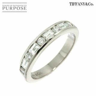 ティファニー(Tiffany & Co.)のティファニー TIFFANY&Co. ハーフサークル チャネル セッティング 7.5号 リング 幅3.5mm ダイヤ Pt プラチナ 指輪 VLP 90216920(リング(指輪))