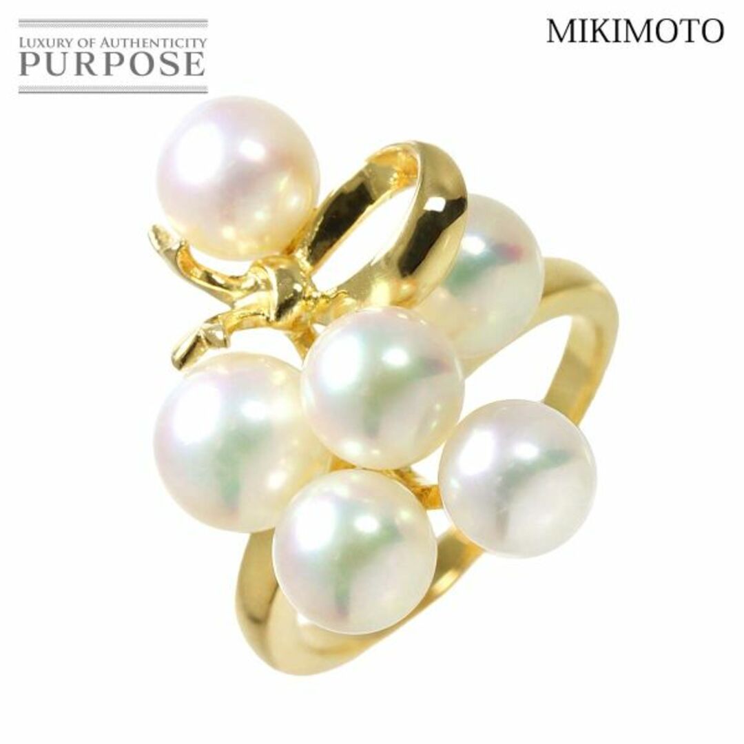 MIKIMOTO - ミキモト MIKIMOTO アコヤ真珠 6.5-5.5mm 9.5号 リング K18