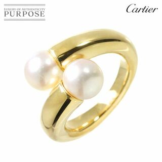 カルティエ(Cartier)のカルティエ Cartier ペルラ トワエモワ アコヤ真珠 7.2mm #50 リング K18 YG イエローゴールド 750 パール 指輪 VLP 90217563(リング(指輪))