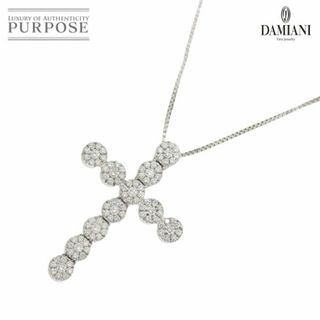 ダミアーニ(Damiani)のダミアーニ DAMIANI クリスタル クロス ダイヤ ネックレス 43cm K18 WG ホワイトゴールド 750 VLP 90218172(ネックレス)