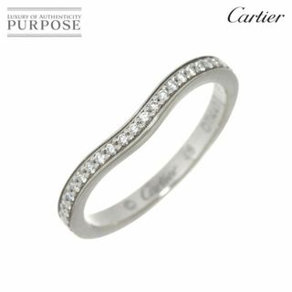 カルティエ(Cartier)のカルティエ Cartier バレリーナ カーブ #48 リング ハーフ ダイヤ Pt プラチナ 指輪 【証明書付き】VLP 90219577(リング(指輪))