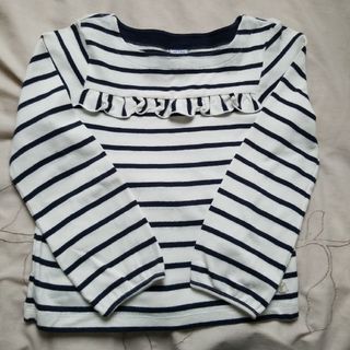 プチバトー(PETIT BATEAU)のプチバトー フリルカットソー 6ans/116cm(Tシャツ/カットソー)