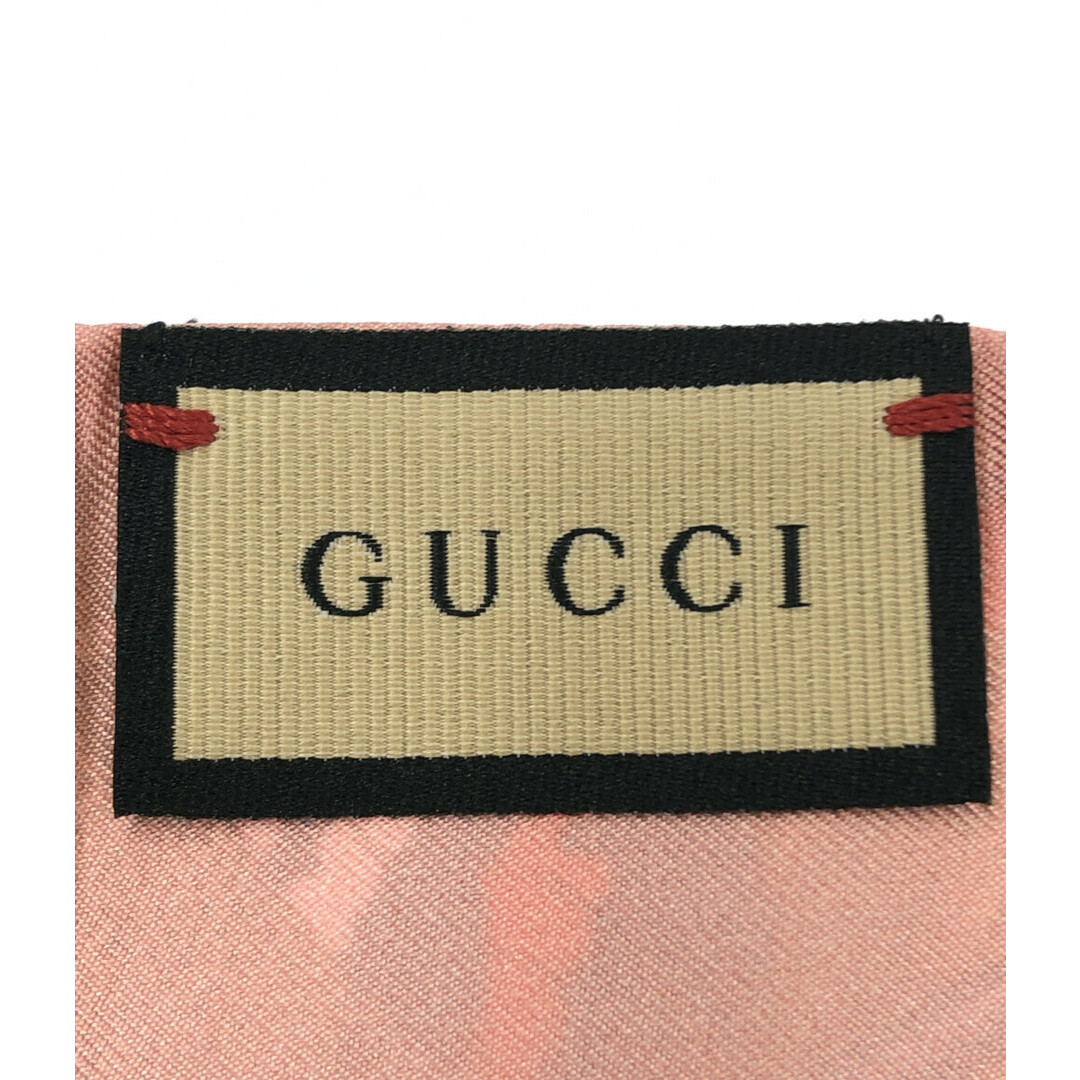 Gucci(グッチ)の美品 グッチ ネックボウスカーフ シルク100％ GGフローラ レディース レディースのファッション小物(バンダナ/スカーフ)の商品写真