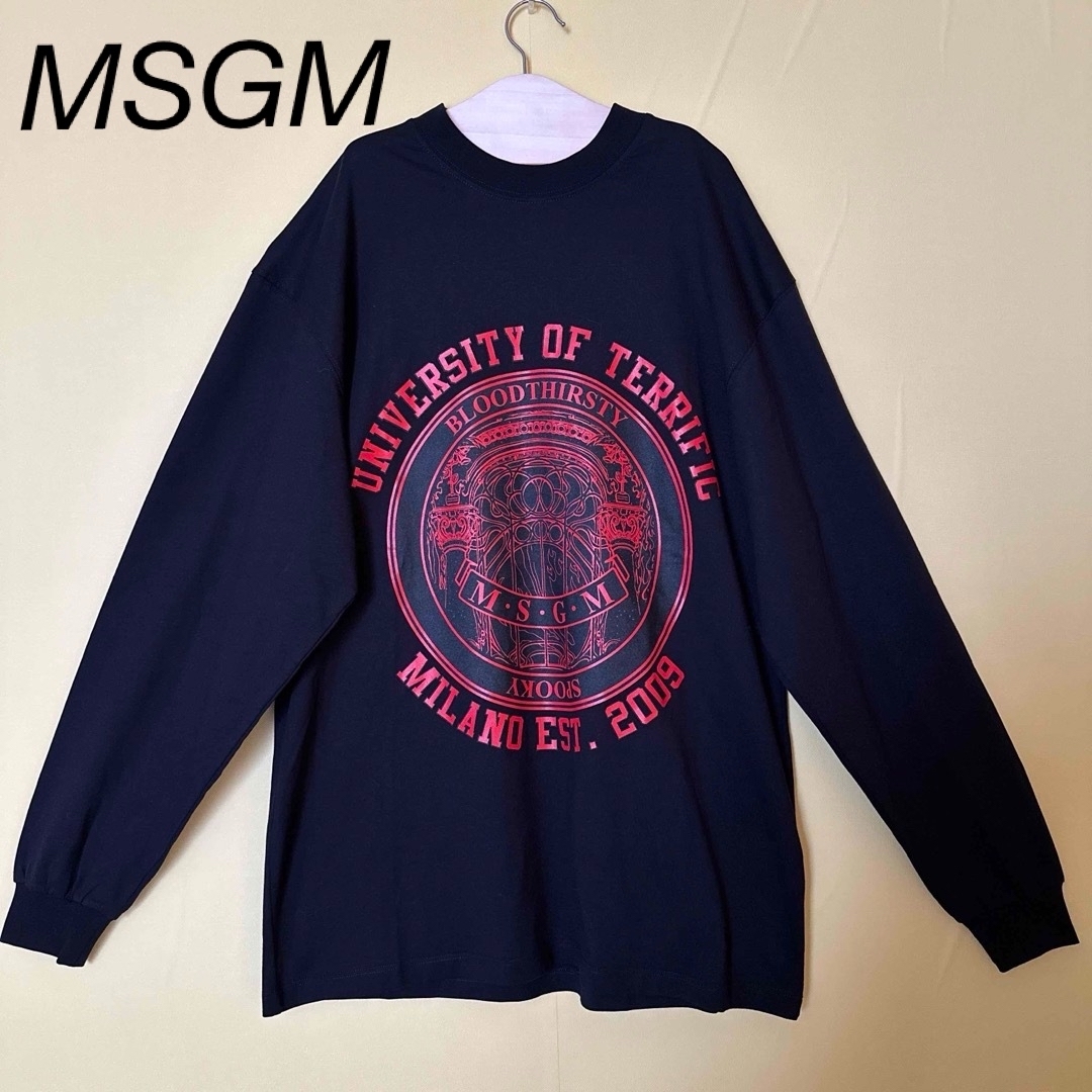 MSGM(エムエスジイエム)の未使用　MSGM MILANO オーバーサイズ　XS ロンT メンズのトップス(Tシャツ/カットソー(七分/長袖))の商品写真