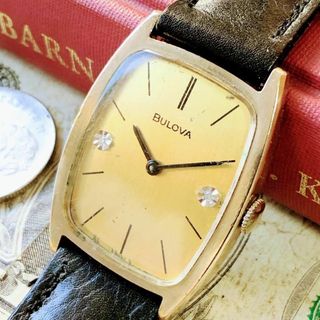 ブローバ(Bulova)の#2957【シックでお洒落】メンズ 腕時計 ブローバ 動作品 手巻き 金メッキ(腕時計(アナログ))