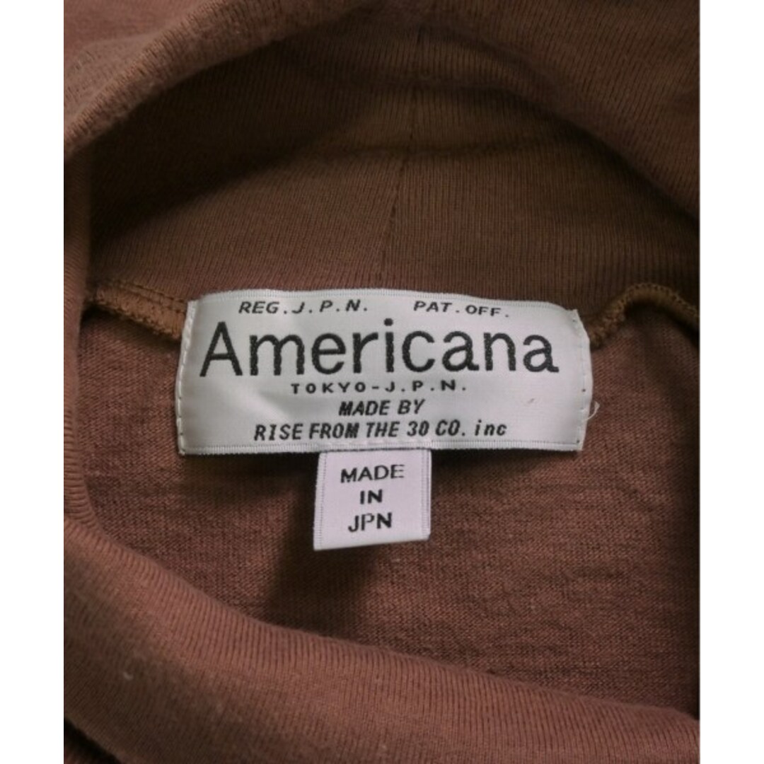 AMERICANA(アメリカーナ)のAmericana アメリカーナ Tシャツ・カットソー -(XL位) 茶 【古着】【中古】 レディースのトップス(カットソー(半袖/袖なし))の商品写真