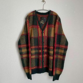 ニードルス(Needles)のモヘアカーディガン　M　tartan タータン　22aw mohair 5-1(カーディガン)