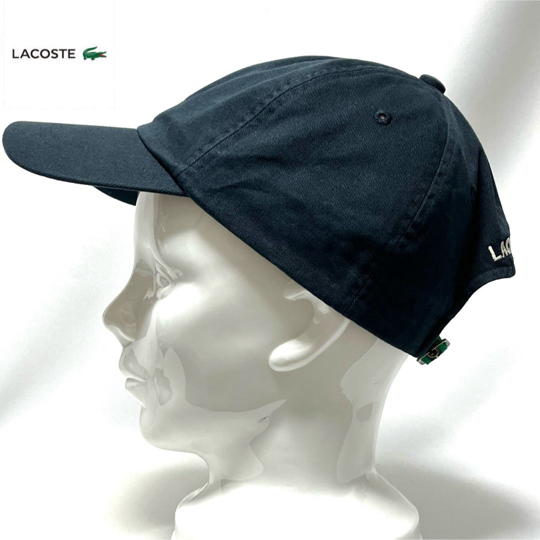 LACOSTE(ラコステ)の【美品】LACOSTEラコステ日本製 定番コットンツイルLロゴ6パネルキャップ メンズの帽子(キャップ)の商品写真