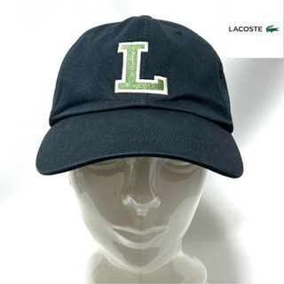 ラコステ(LACOSTE)の【美品】LACOSTEラコステ日本製 定番コットンツイルLロゴ6パネルキャップ(キャップ)