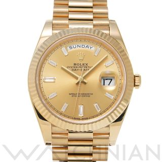 ロレックス(ROLEX)の中古 ロレックス ROLEX 228238A ランダムシリアル シャンパン /ダイヤモンド メンズ 腕時計(腕時計(アナログ))