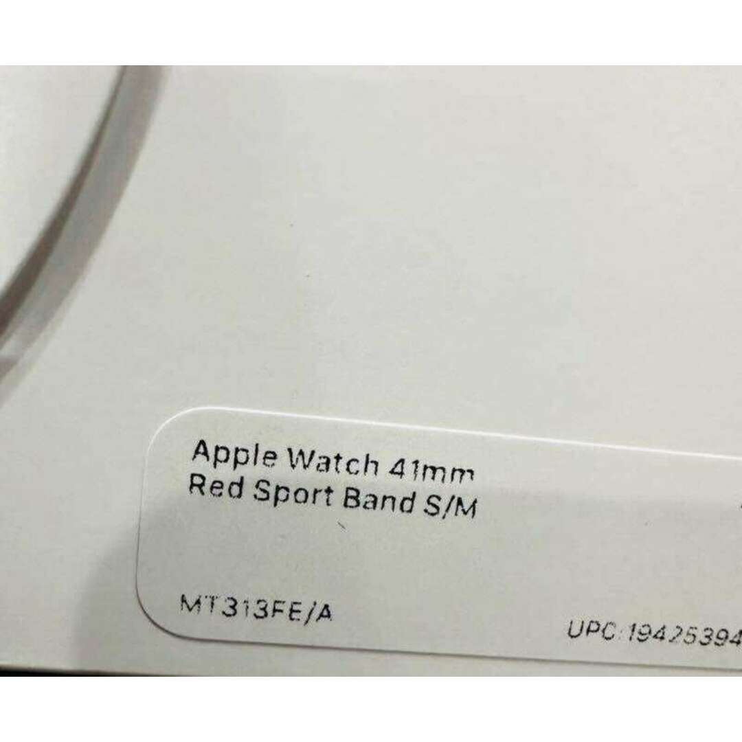 Apple Watch(アップルウォッチ)のアップル Apple watch SERIES9 MRXL3J/A 41㎜ レッド GPS アルミニウム スポーツバンド S/M 2024.2月購入 【新品】 42402K47 レディースのファッション小物(腕時計)の商品写真