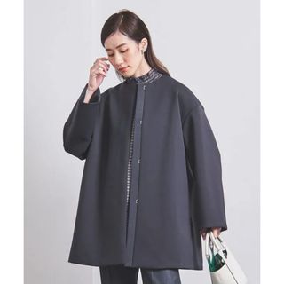 Drawer - 2018aw ドゥロワーサキソニーラウンドネックジャケットの通販 Drawer - 2018aw ドゥロワーサキソニーラウンドネックジャケットの通販