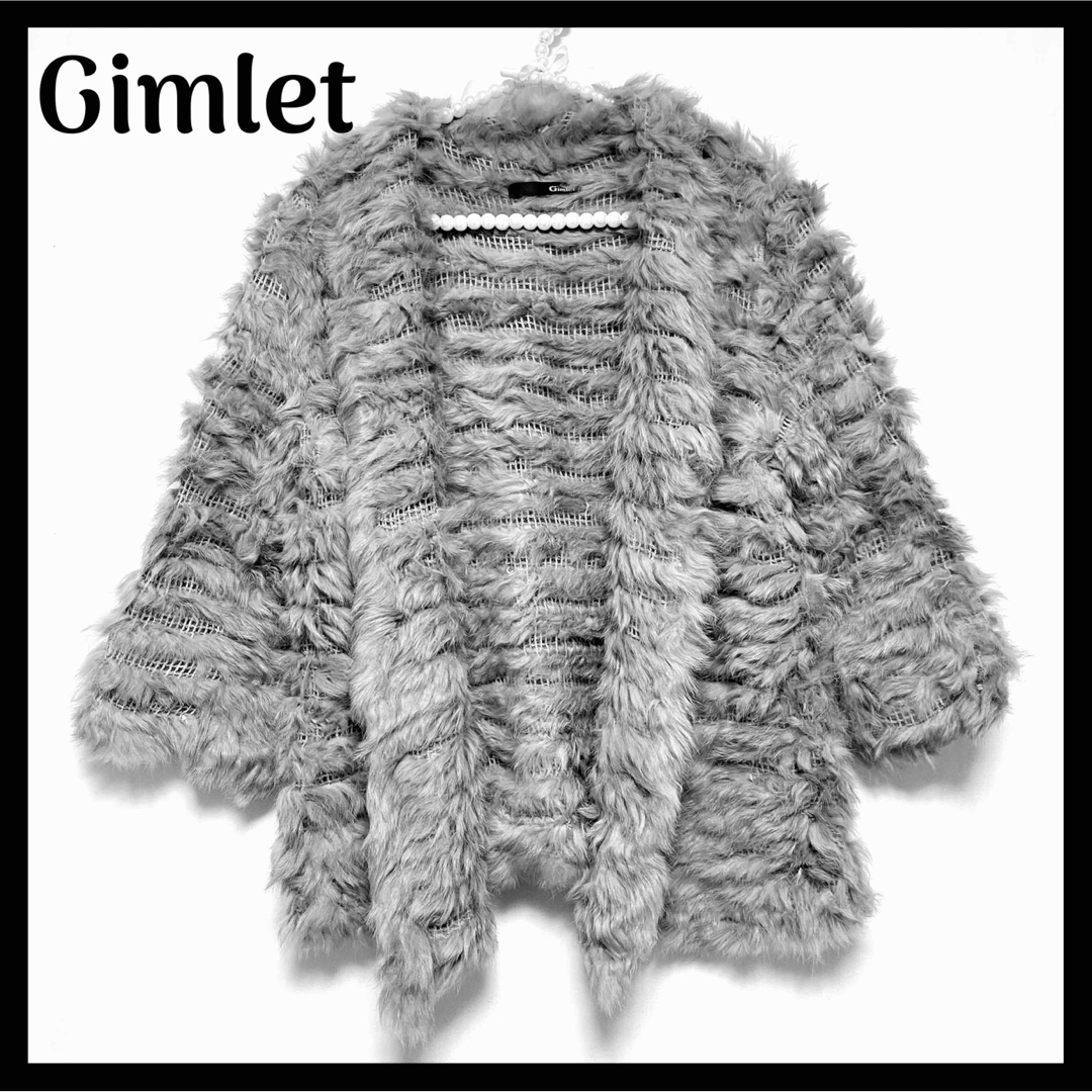 Gimlet(ギムレット)のGimlet 毛皮 ラビットファー コート カーディガン リアルファー うさぎ レディースのジャケット/アウター(毛皮/ファーコート)の商品写真