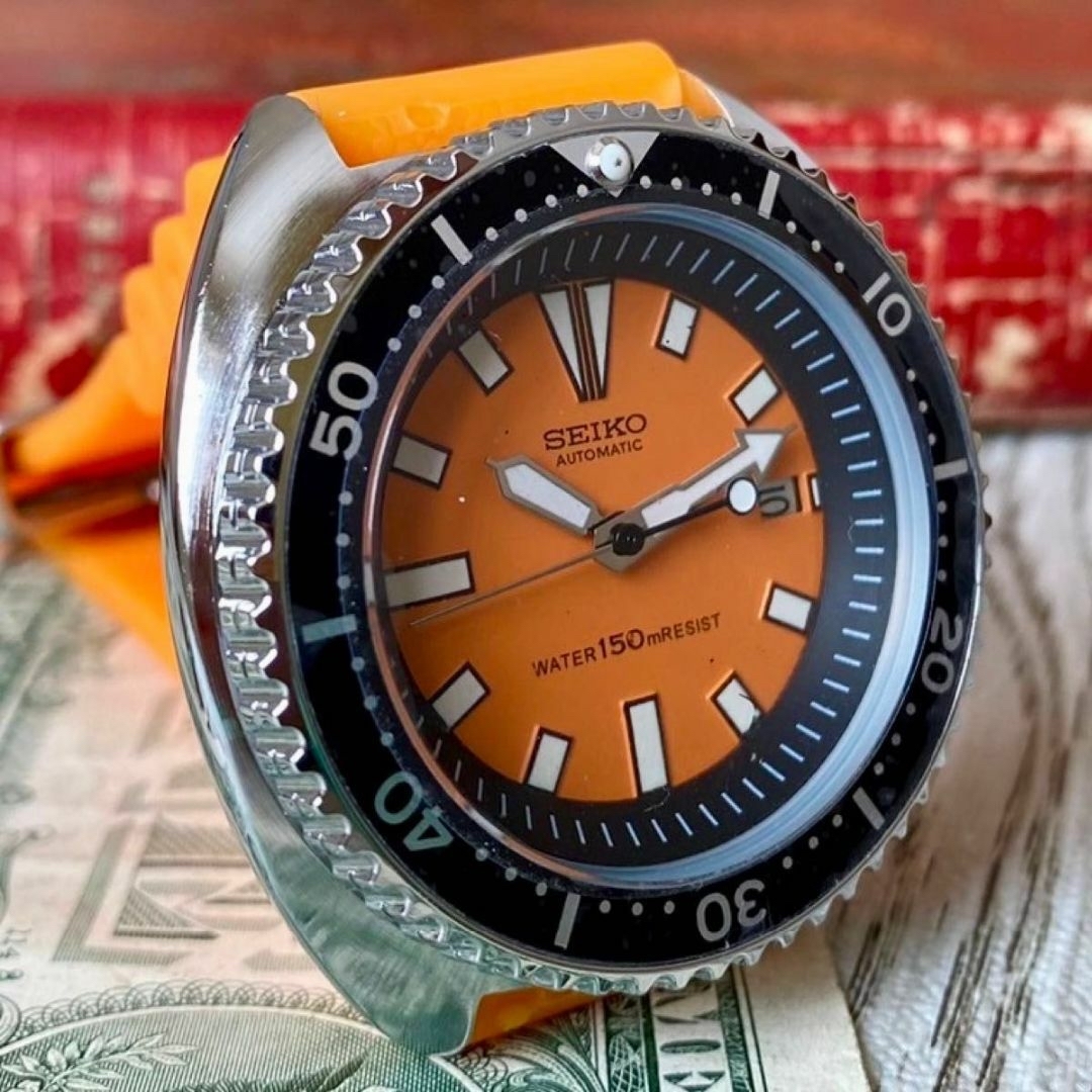 SEIKO(セイコー)の【存在感】セイコー メンズ腕時計 オレンジ ブラック ダイバー ヴィンテージ メンズの時計(腕時計(アナログ))の商品写真