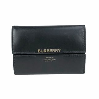 バーバリー(BURBERRY)のバーバリー BURBERRY コンパクトウォレット 8011472 ブラック レザー ユニセックス 三つ折り財布(財布)