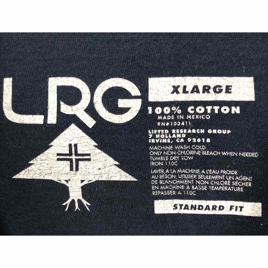 LRG(エルアールジー)のLRG　長袖Tシャツ　XL　紺　USA古着 メンズのトップス(Tシャツ/カットソー(七分/長袖))の商品写真