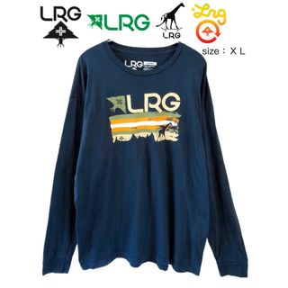 エルアールジー(LRG)のLRG　長袖Tシャツ　XL　紺　USA古着(Tシャツ/カットソー(七分/長袖))