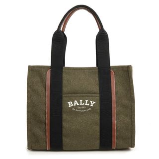 Bally - バリー ドライヴァリア トートバッグ キャンバス レザー ディープモス カーキ 緑 BALLY（未使用　展示品）