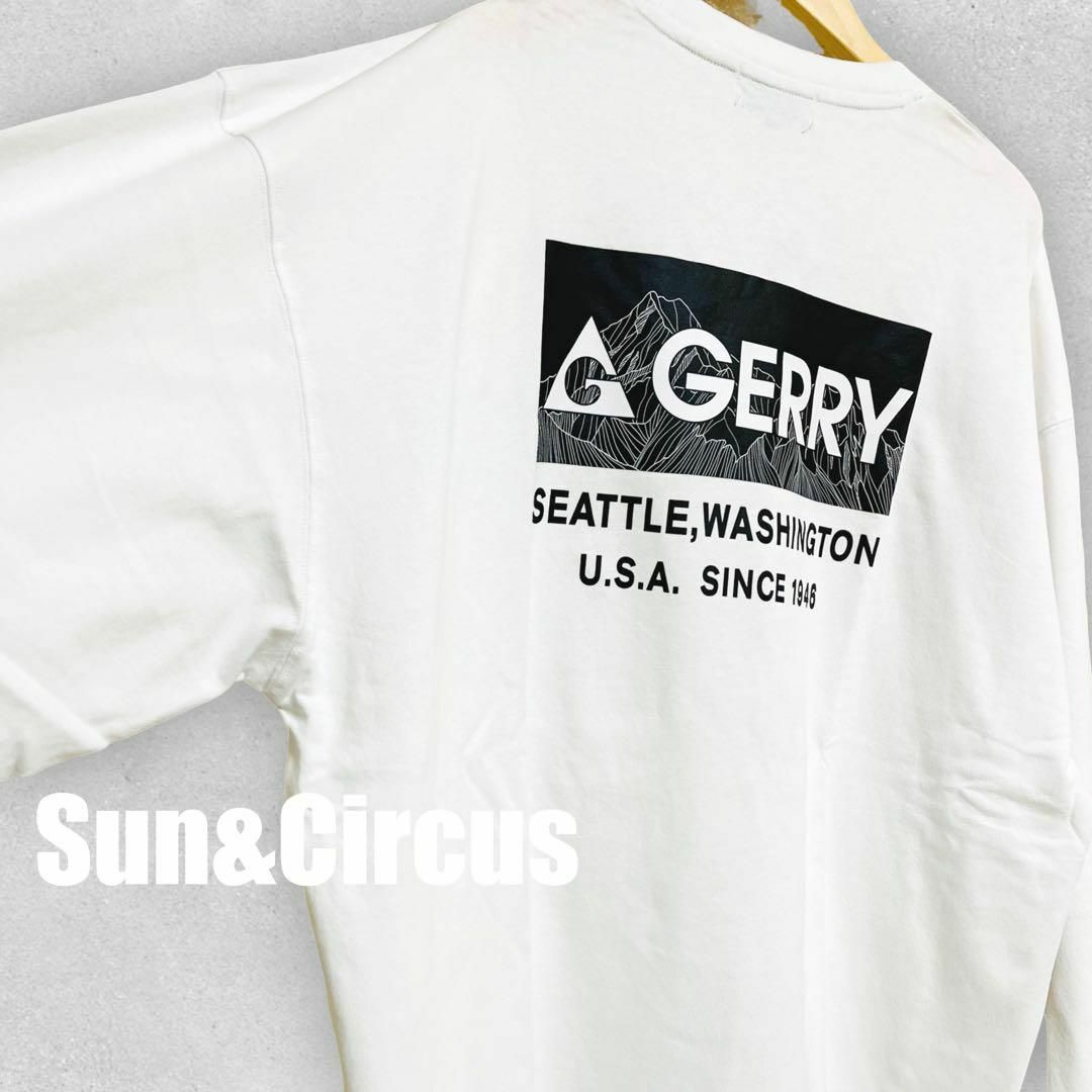 GERRY(ジェリー)のメンズ大きいサイズ4L〜5LマウンテンボックスロゴGERRYロンT新品 メンズのトップス(Tシャツ/カットソー(七分/長袖))の商品写真