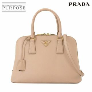 プラダ(PRADA)の新品同様 プラダ PRADA サフィアーノ 2way ハンド ショルダー バッグ レザー カメオ ピンクベージュ 1BA837 VLP 90223525(ハンドバッグ)