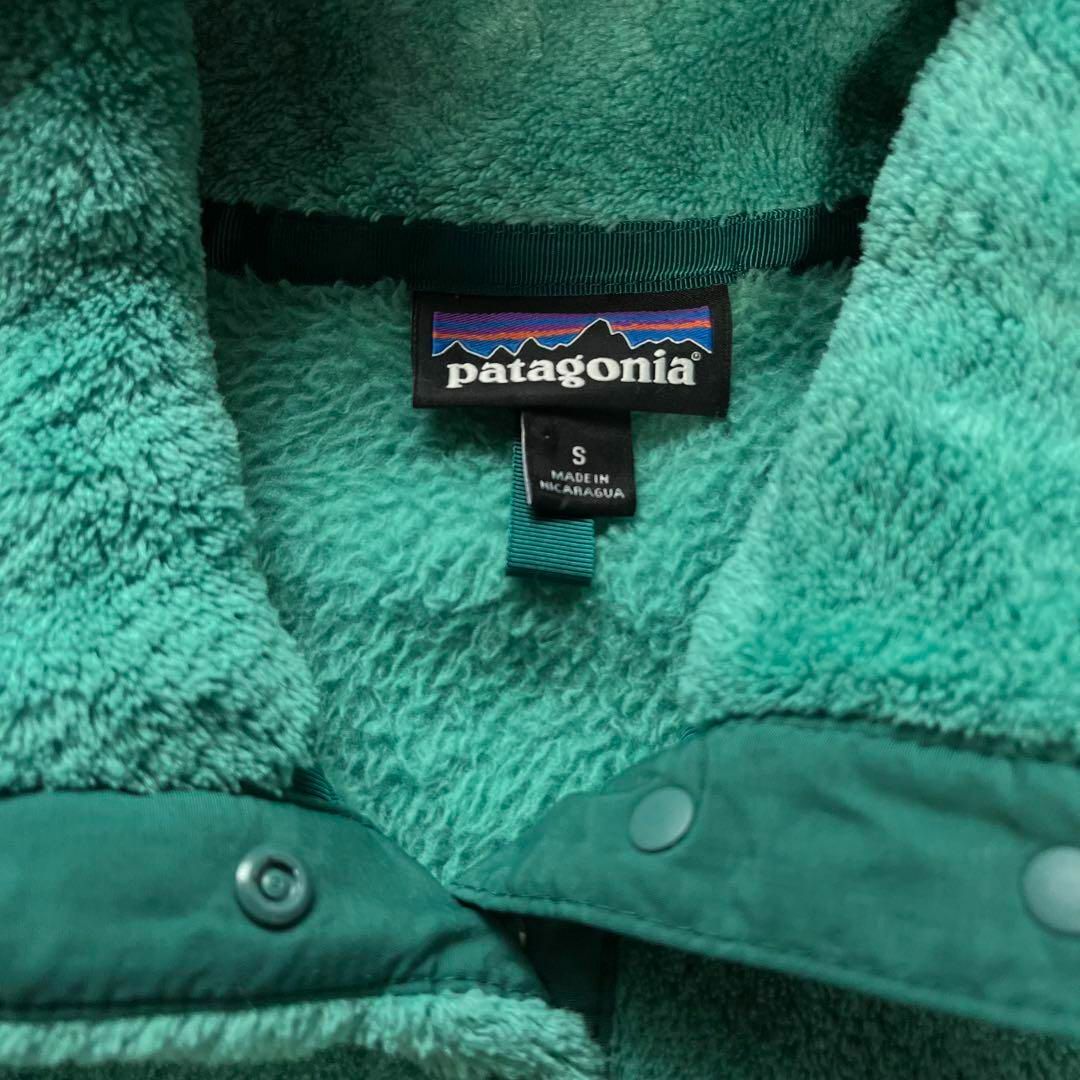 patagonia(パタゴニア)のパタゴニア　シンチラ　スナップTフリースジャケット　Sサイズ 古着　グリーン レディースのジャケット/アウター(ブルゾン)の商品写真