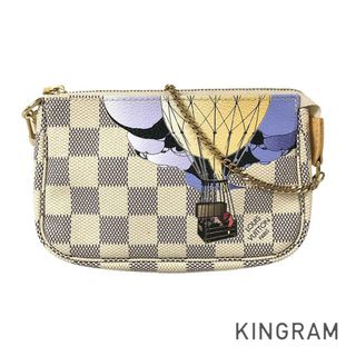 ルイヴィトン(LOUIS VUITTON)のルイ・ヴィトン ダミエ アズール ミニ ポシェット アクセソワール N63005 ポーチ(ポーチ)