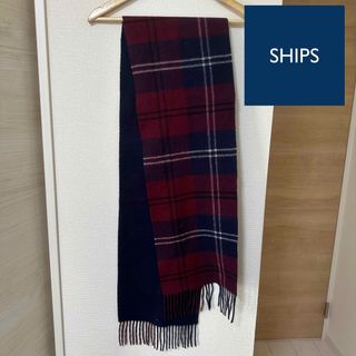 SHIPS - SHIPSシップスのカシミヤ100%チェックマフラー