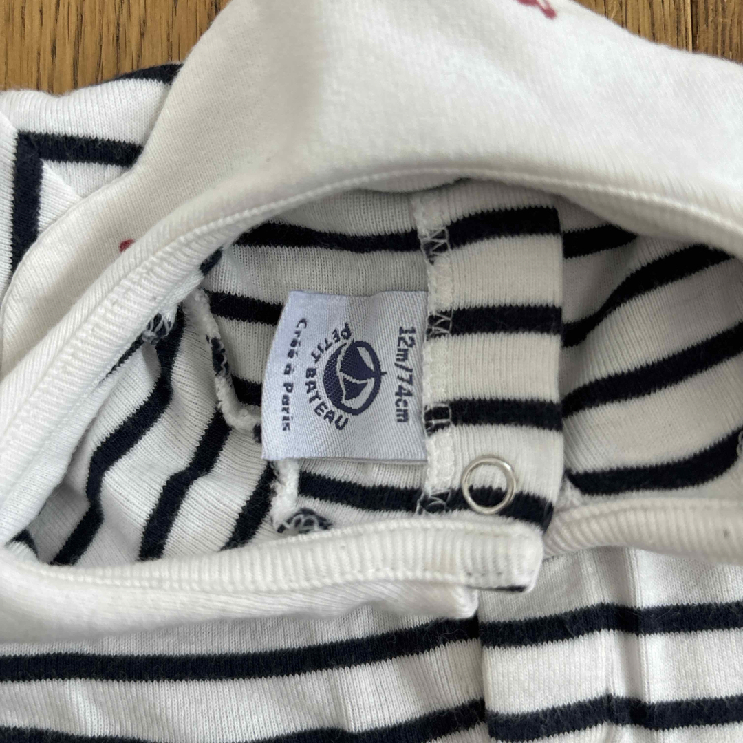 PETIT BATEAU(プチバトー)のプチバトー　ワンピース　チュニック　74cm 12m キッズ/ベビー/マタニティのベビー服(~85cm)(ワンピース)の商品写真