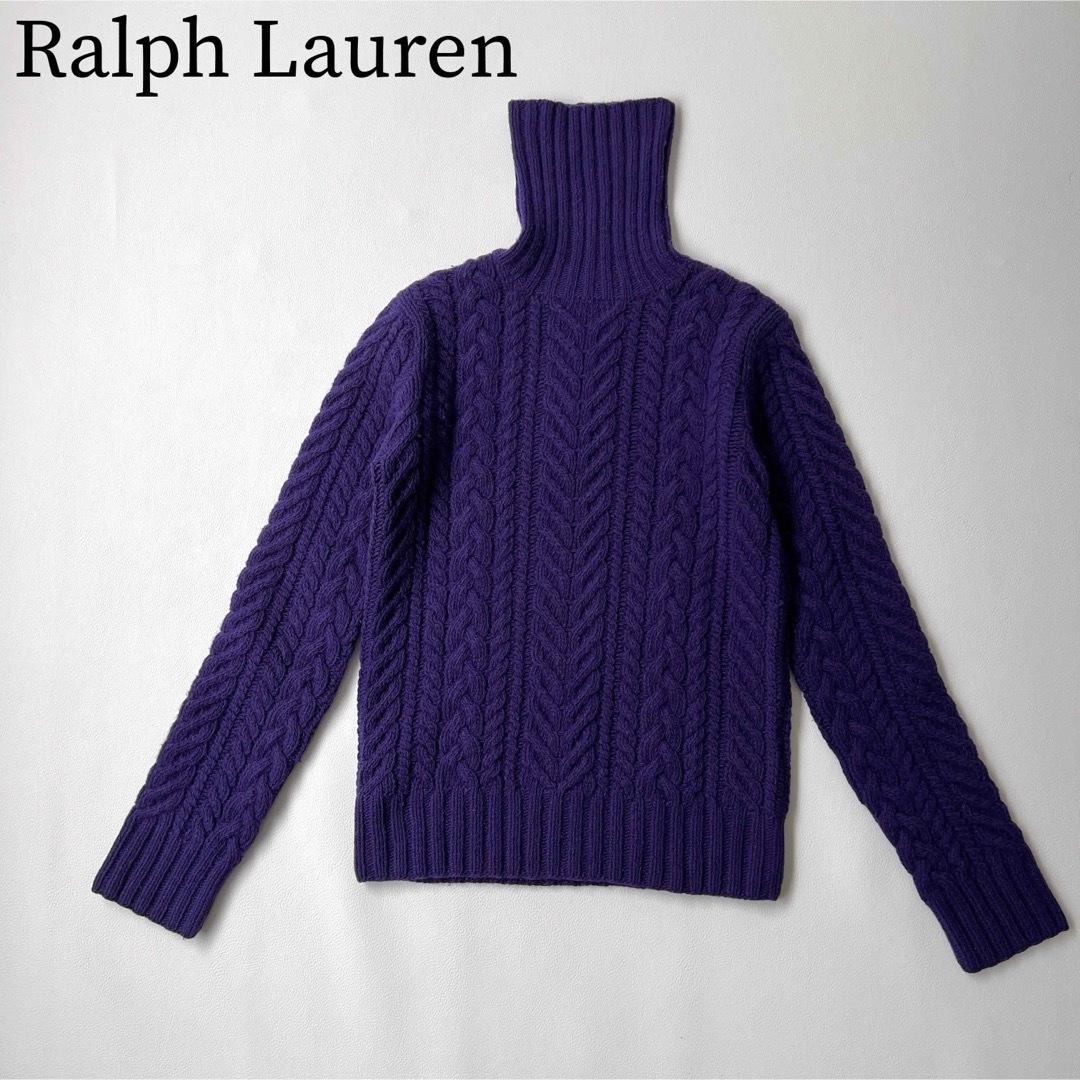 Ralph Lauren(ラルフローレン)のRalph Lauren ラルフローレン　ケーブルニット　タートルネック レディースのトップス(ニット/セーター)の商品写真