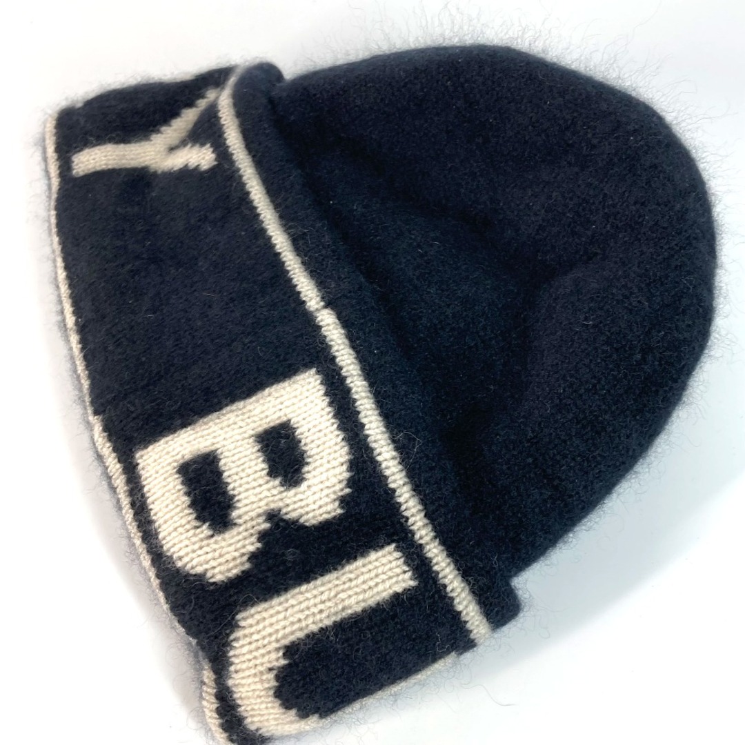 BURBERRY(バーバリー)のバーバリー BURBERRY ロゴ 8023982 ビーニー 帽子 ニット帽 ニットキャップ ニット帽 カシミヤ ブラック レディースの帽子(ニット帽/ビーニー)の商品写真