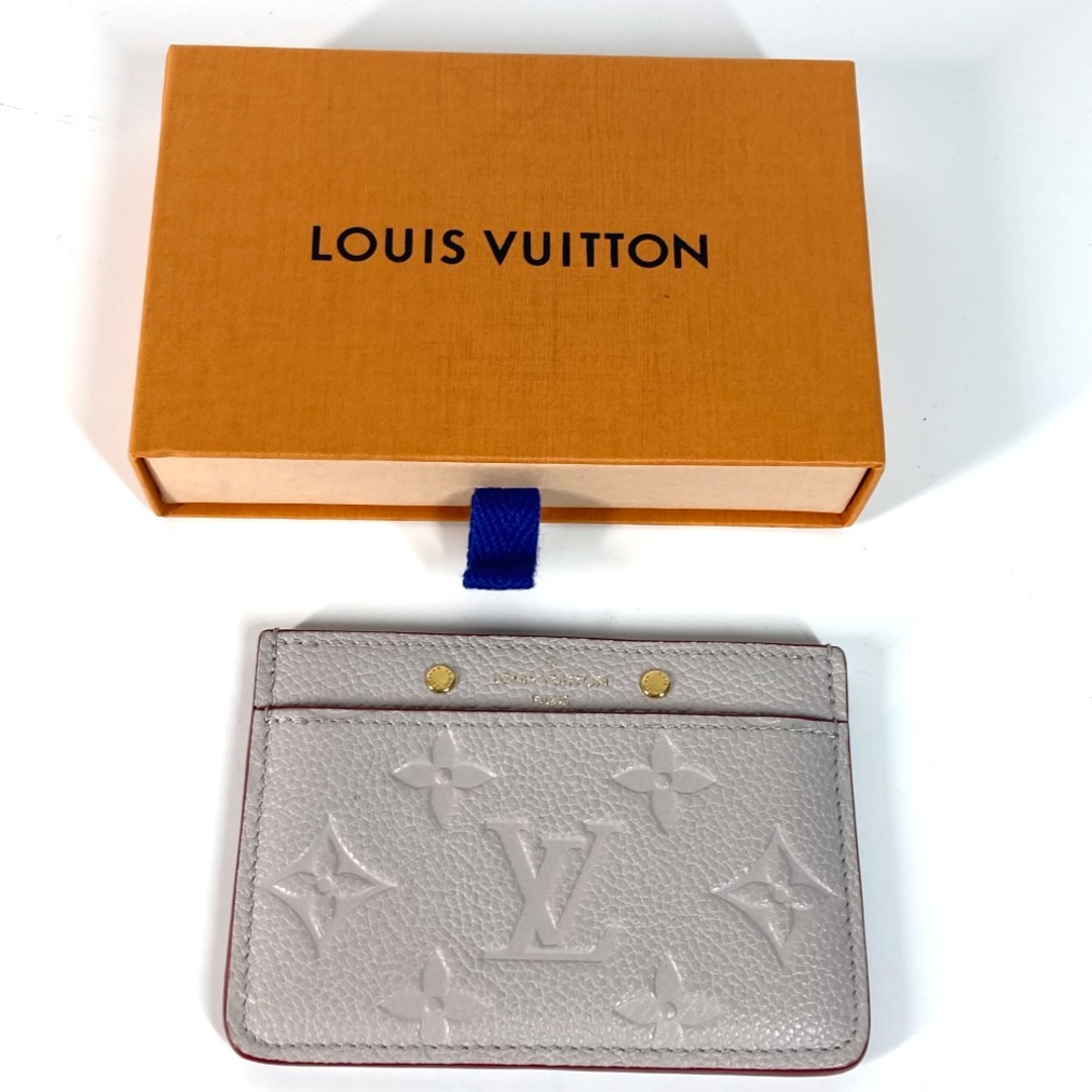 LOUIS VUITTON(ルイヴィトン)のルイヴィトン LOUIS VUITTON ポルト カルト・サーンプル M69172 モノグラムアンプラント カードケース 名刺入れ カードケース モノグラムアンプラントレザー ブリューム ライトグレー系 美品 レディースのファッション小物(パスケース/IDカードホルダー)の商品写真