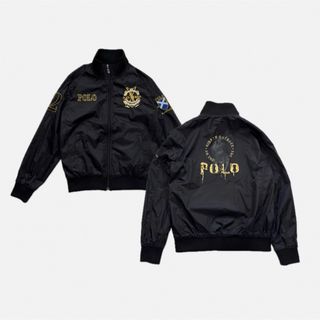 POLO RALPH LAUREN - ポロラルフローレン　ブラックウォッチ　ジャケット　リバーシブル　M 黒×金