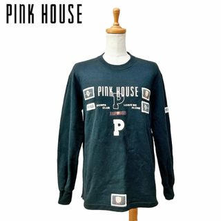 ピンクハウス(PINK HOUSE)の【PINK HOUSE】長袖スウェット/トレーナー/ロゴ入り/L★カネコイサオ(トレーナー/スウェット)