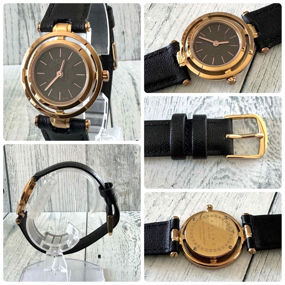 美品】セリーヌ CELINE 腕時計 ゴールド マカダム レディース 美品】セリーヌ CELINE 腕時計 ゴールド マカダム レディース