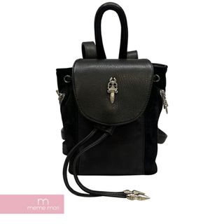 クロムハーツ(Chrome Hearts)のCHROME HEARTS Mini Iggy Back Pack クロムハーツ ミニイギーバッグパック リュック ダガー スエード レザー ブラック 【240229】【中古-A】【me04】(バッグパック/リュック)