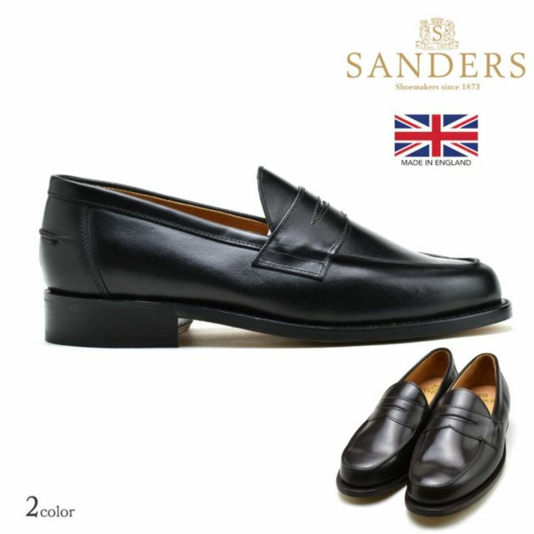 SANDERS(サンダース)の【9486TD】サンダース ペニーローファー メンズ ビジネスシューズ 革靴 ブラック ブラウン 黒 茶 SANDERS【送料無料】 メンズの靴/シューズ(ドレス/ビジネス)の商品写真