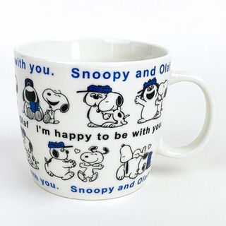 スヌーピー(SNOOPY)のスヌーピー ほっこりマグ L （スヌーピー＆オラフ） ブルー スープカップ 約380ml SNOOPY(マグカップ)