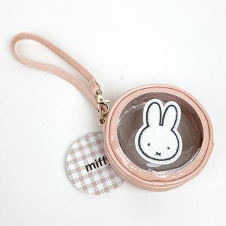 ミッフィー(miffy)のミッフィー ラウンドポーチ S ピンク 小物入れ 化粧品入れ クラッチバッグ ハンドバッグ(ボディバッグ/ウエストポーチ)