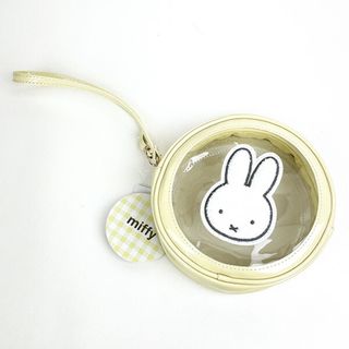 ミッフィー(miffy)のミッフィー ラウンドポーチ M イエロー 小物入れ 化粧品入れ クラッチバッグ ハンドバッグ(ボディバッグ/ウエストポーチ)