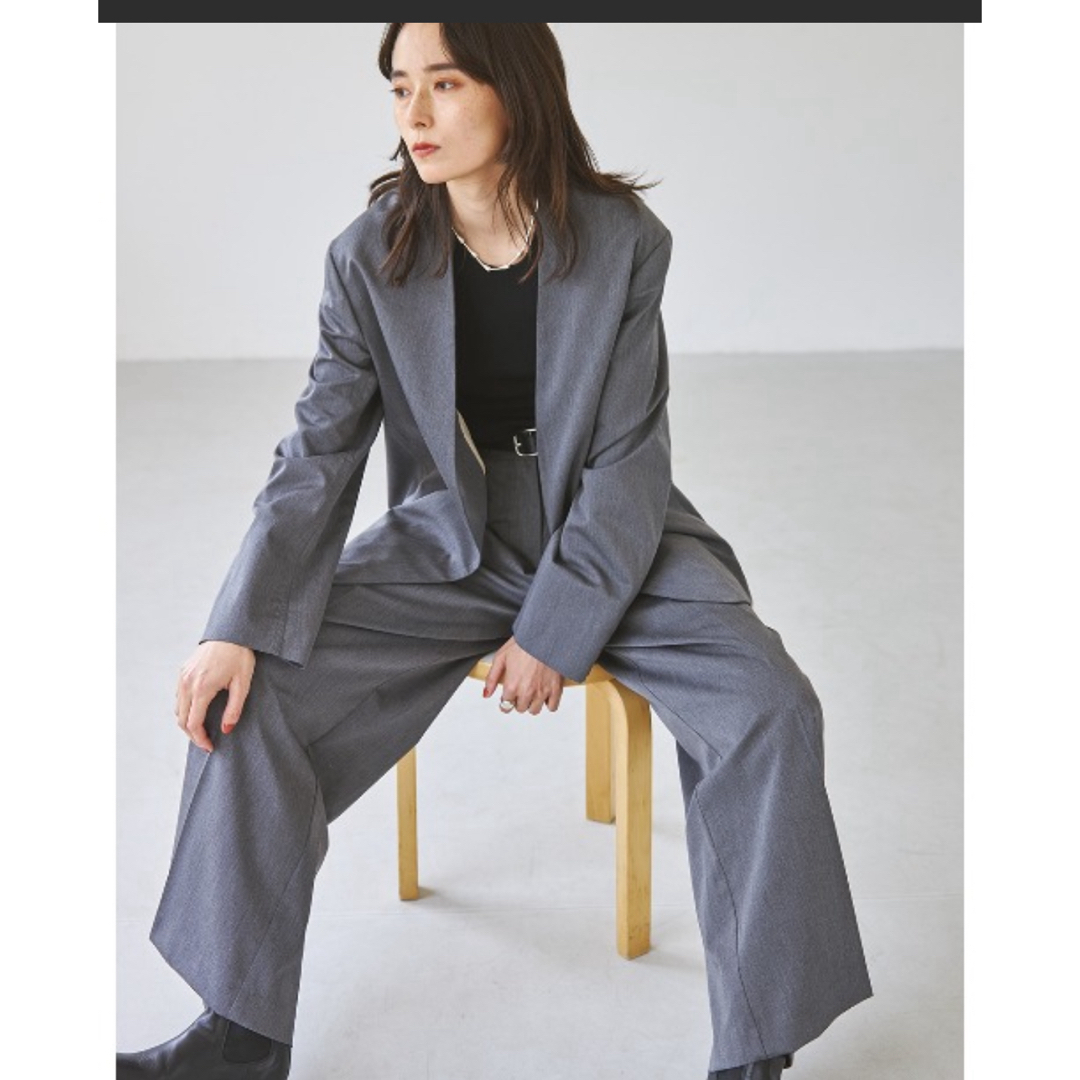 TODAYFUL(トゥデイフル)のHeather collarless jacket pants レディースのレディース その他(セット/コーデ)の商品写真