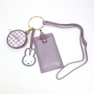 ミッフィー(miffy)のミッフィー miffy 3連ショルダーポーチ ピンク スマホショルダー(日用品/生活雑貨)