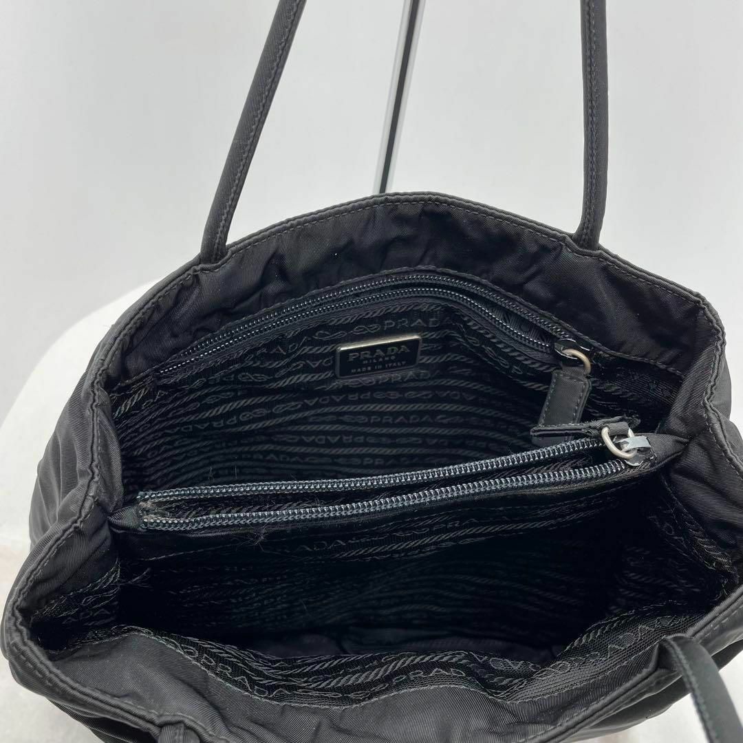PRADA - 52 美品 プラダ ハンドバッグ ナイロン ブラック 三角 PRADA - 52 美品 プラダ ハンドバッグ ナイロン ブラック 三角