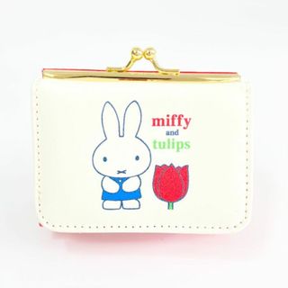 ミッフィー(miffy)のミッフィー チューリップ miffy and tulips 財布 RD コンパクト財布 三つ折り財布  レッド グッズ  (MCOR)(財布)