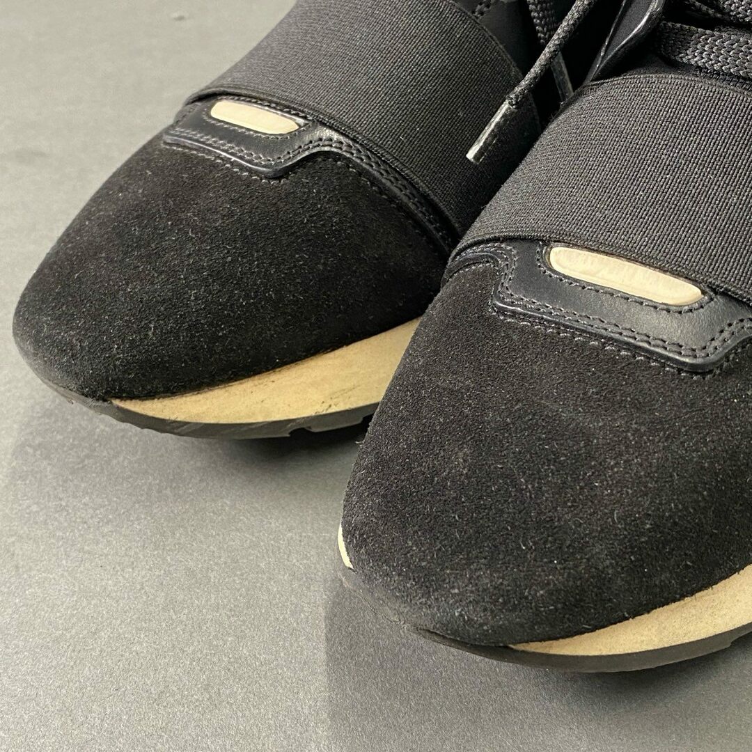 Balenciaga(バレンシアガ)の4c1 BALENCIAGA バレンシアガ イタリア製 RACE RUNNER レースランナー ローカットスニーカー シューズ 37 ブラック レザー スエード MADE IN ITALY レディースの靴/シューズ(スニーカー)の商品写真